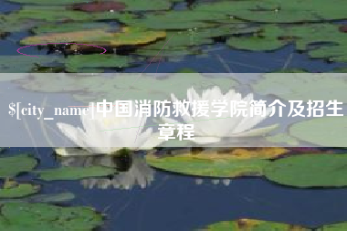张家口中国消防救援学院简介及招生章程