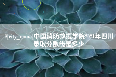 张家口中国消防救援学院2021年四川录取分数线是多少