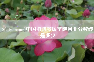张家口中国消防救援学院河北分数线是多少