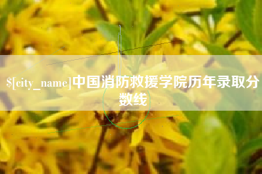 张家口中国消防救援学院历年录取分数线
