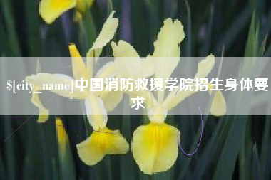 张家口中国消防救援学院招生身体要求