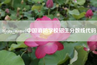 张家口中国消防学校招生分数线代码