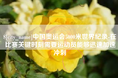 张家口中国奥运会5000米世界纪录-在比赛关键时刻需要运动员能够迅速加速冲刺