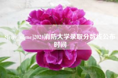张家口2024消防大学录取分数线公布时间