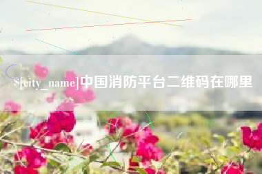 张家口中国消防平台二维码在哪里