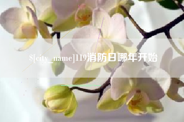 张家口119消防日哪年开始