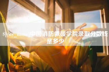 张家口中国消防救援学院录取分数线是多少