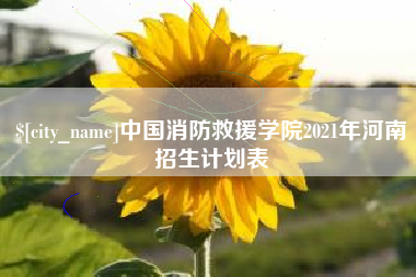 张家口中国消防救援学院2021年河南招生计划表