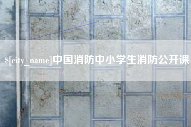 张家口中国消防中小学生消防公开课