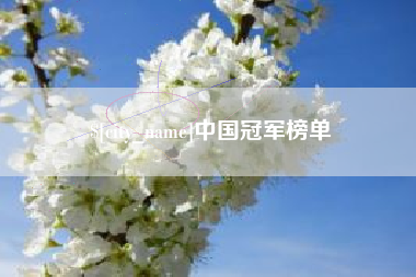 张家口中国冠军榜单