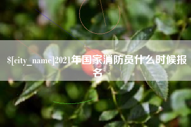 张家口2021年国家消防员什么时候报名