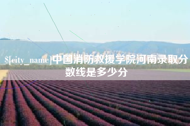 张家口中国消防救援学院河南录取分数线是多少分
