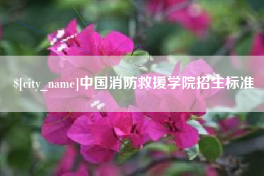 张家口中国消防救援学院招生标准