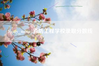张家口消防工程学校录取分数线