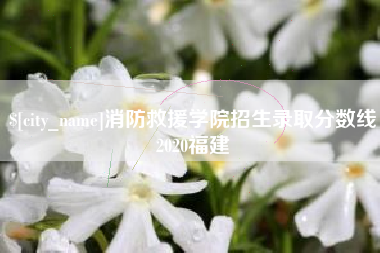 张家口消防救援学院招生录取分数线2020福建
