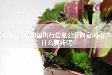 张家口中国执行信息公开网官网app为什么要钱呢