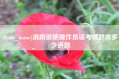 张家口消防设施操作员证考试题库多少道题