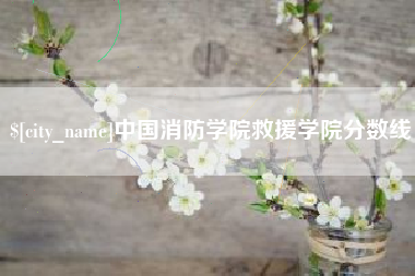 张家口中国消防学院救援学院分数线